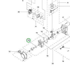 Husqvarna tömítés 345BT lombfúvóhoz robbantott ábra
