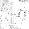 Husqvarna szárcső csőfoglalathoz 345BT lombfúvóhoz robbantott ábra