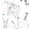 Husqvarna szárcső 345BT lombfúvóhoz robbantott ábra