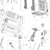 Husqvarna fogantyú csőfoglalat 345BT lombfúvóhoz robbantott ábra