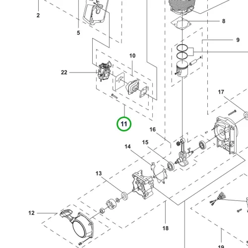 Husqvarna karburátor 345BT lombfúvóhoz robbantott ábra