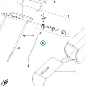 Husqvarna fogantyú bowden LC 247i fűnyíróhoz robbantott ábra