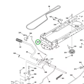 Husqvarna fékretesz rugó készlet TS 138, TS 142L fűnyírótraktorhoz robbantott ábra