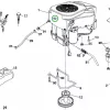 Husqvarna motor védőlemez TS 346, TC 342, TC 338 fűnyírótraktorhoz robbantott ábra