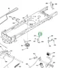 Husqvarna szíjvezető tartólemez TS 346, TS 342 fűnyírótraktorhoz robbantott ábra