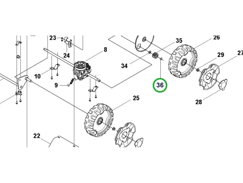 Husqvarna vágóasztal alátét LC 551VQ, LC 451S, LC 551SP fűnyíróhoz robbantott ábra