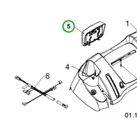 Husqvarna LED fényszóró kétfokozatú szürke ST 276EP, ST 327P hómaróhoz robbantott ábra