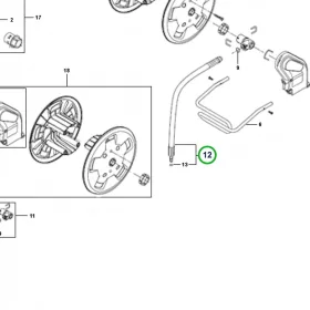 Husqvarna tömlőcsatlakozó tömlődobhoz PW 480 magasnyomású mosóhoz robbantott ábra