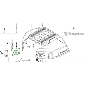 Husqvarna fényszóró lámpa R 320X AWD, R 316TsX AWD riderhez robbantott ábra