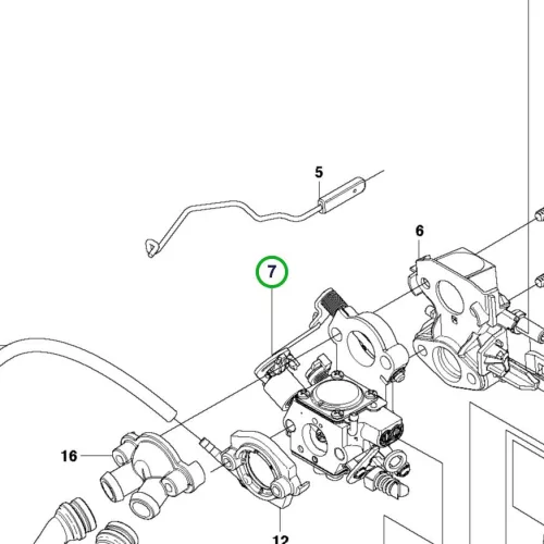 Husqvarna karburátor Walbro WTEA 1 455, 460 Rancher láncfűrészhez robbantott ábra