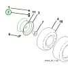 Husqvarna gumiszelep TC 342, TS 346, TC 338 fűnyírótraktorhoz robbantott ábra