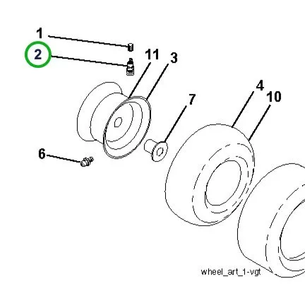Husqvarna gumiszelep TC 342, TS 346, TC 338 fűnyírótraktorhoz robbantott ábra
