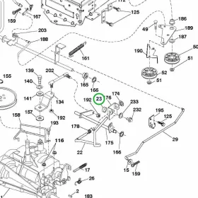 Husqvarna hajtás kezelőgomb TS 138M, TS 38 fűnyírótraktorhoz robbantott ábra