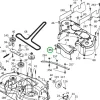 Husqvarna fenyőfa patent vágóasztal TS 142T, TS 142L fűnyírótraktorhoz robbantott ábra