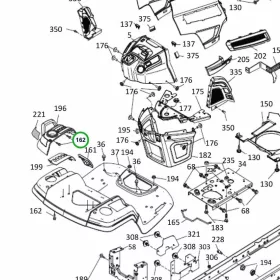 Husqvarna konzolcsavar TS 342, TS 343, TC 338 fűnyírótraktorhoz robbantott ábra
