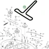 Husqvarna vágóasztal szíj 42" TS 142, TS 242, TS 342 fűnyírótraktorhoz robbantott ábra