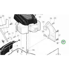 Husqvarna vázanya LC 356V, LC 356 AWD, LC 56 fűnyíróhoz robbantott ábra