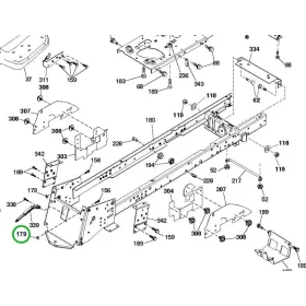 Husqvarna vázalátét TC 138, TC 138M, TS 348XD fűnyírótraktorhoz robbantott ábra