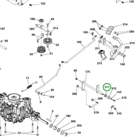 Husqvarna alátét kerékagyhoz TC 338, TC 342 fűnyírótraktorhoz robbantott ábra