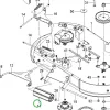 Husqvarna vágóasztal görgő 48" Z242F, TS 342, TS 343 fűnyírótraktorhoz robbantott ábra