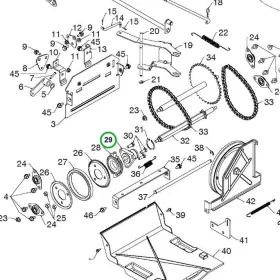 Husqvarna gumikerék agy ST 276EP hómaróhoz robbantott ábra