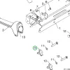 Husqvarna háromkarú gomb 3/8 fogantyú ST 276EP, ST 327P hómaróhoz robbantott ábra