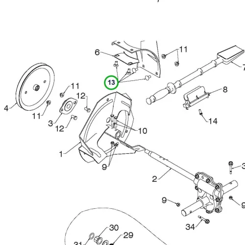 Husqvarna kocsicsavar 5/16 UNC csigaház ST 276EP, ST 327P hómaróhoz robbantott ábra