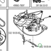Husqvarna 3 in 1 fűnyírókés jobb 107 cm TC 342 fűnyírótraktorhoz robbantott ábra