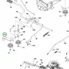 Husqvarna szíjvezető TS 346, TS 342, TS 38 fűnyírótraktorhoz robbantott ábra