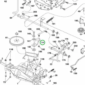 Husqvarna hajtásrúd TS 138M, TS 38 fűnyírótraktorhoz robbantott ábra