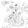Husqvarna késfék kar jobb 38 col TS 38, TS 138M fűnyírótraktorhoz robbantott ábra