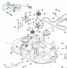 Husqvarna kézi késkuplung TC 38, TS 38, TS 138M fűnyírótraktorhoz robbantott ábra