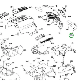 Husqvarna fényszóró lencse jobb TS 138, TS 142L fűnyírótraktorhoz robbantott ábra
