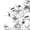 Husqvarna műszerfal ütköző TS 342, TC 342, TS 242 fűnyírótraktorhoz robbantott ábra