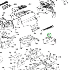 Husqvarna csuklós konzol vázszekrény TC 38, TS 38 fűnyírótraktorhoz robbantott ábra