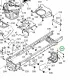 Husqvarna motorháztető csuklórúd TS 342, TS 242 fűnyírótraktorhoz robbantott ábra