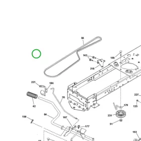Husqvarna fékrögzítő TC 38, TC 138, TC 138M, TS 38 fűnyírótraktorhoz robbantott ábra