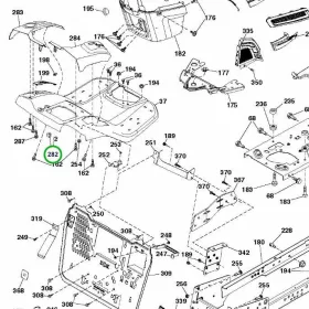 Husqvarna konzol rögzítő kapocs TC 342, TC 338 fűnyírótraktorhoz robbantott ábra
