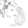 Husqvarna menethajtó szíj ST 276EP hómaróhoz robbantott ábra
