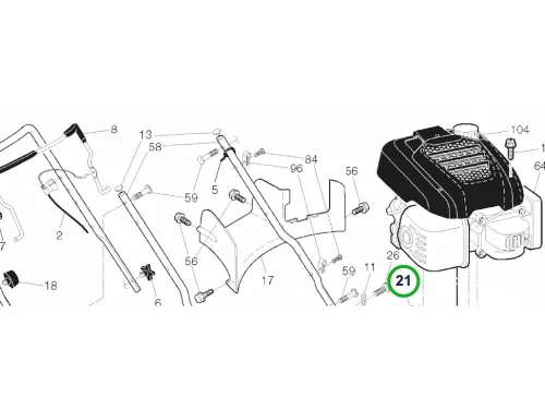 Husqvarna bal oldali rugó LC 356V, LC 356 AWD, LC 56 fűnyíróhoz robbantott ábra