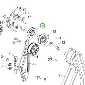 Husqvarna menethajtó szíjtárcsa ST 276EP, ST 151 hómaróhoz robbantott ábra
