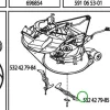 Husqvarna 3 in 1 fűnyírókés 50 cm TC 138, TC 238T fűnyírótraktorhoz robbantott ábra