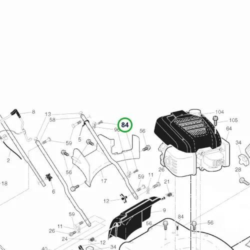 Husqvarna bilincs LC 356V, LC 356 AWD, LB 155S fűnyíróhoz robbantott ábra