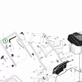 Husqvarna rögzítő 3. pozíció LC 356V, LC 356 AWD, LC 56 fűnyíróhoz robbantott ábra