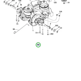 Husqvarna variátor bypass rúd TS 138, TS 142L fűnyírótraktorhoz robbantott ábra