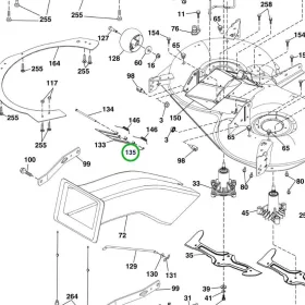 Husqvarna E gyűrű 5/16 col fűgyűjtő TC 338, TC 342 fűnyírótraktorhoz robbantott ábra