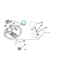 Husqvarna kormánykerék TC 38, TC 138, TC 142T fűnyírótraktorhoz robbantott ábra