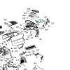 Husqvarna karosszéria díszléc TS 38, TS 138M, TC 138 fűnyírótraktorhoz robbantott ábra