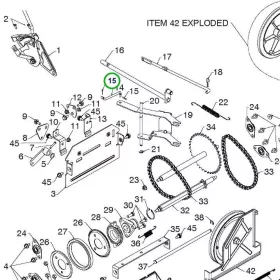 Husqvarna rögzítő klipsz meghajtás ST 276EP, ST 327P hómaróhoz robbantott ábra