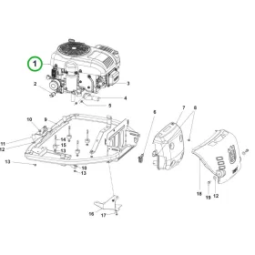 Husqvarna motor HS 546AE R 318X, R 320X AWD riderhez robbantott ábra
